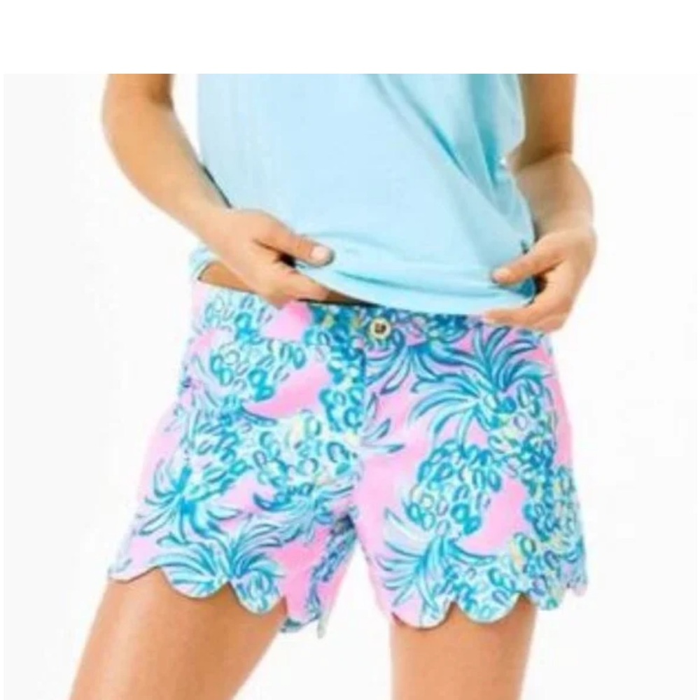 Lilly Pulitzer Women’s Buttercup Stretch Short Pelican Pink Beat the Heat Size 2